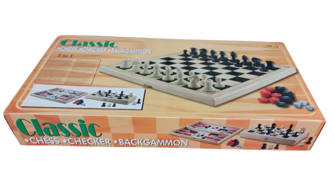 Juego de Ajedrez - caja y piezas de plástico