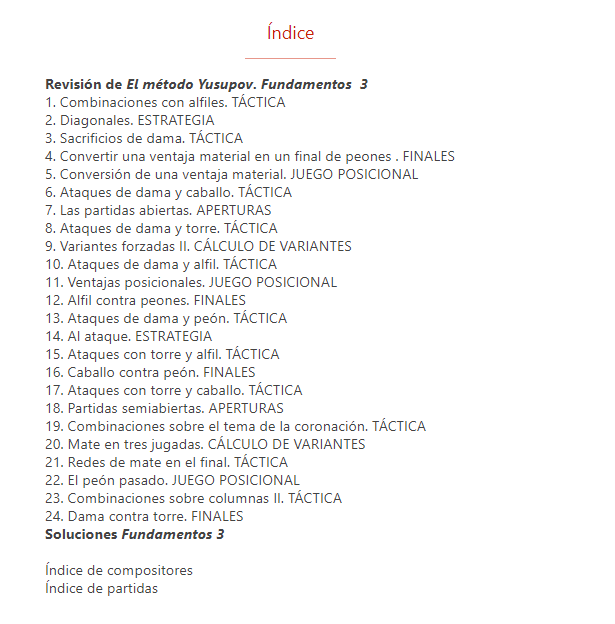 El Método Yusupov Fundamentos 4 - Revisión