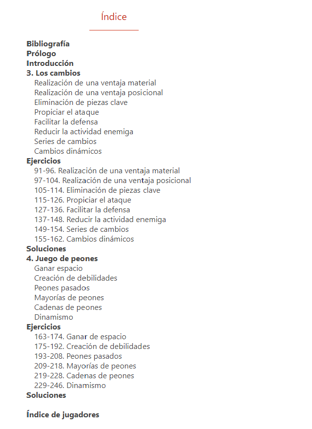 Estrategia en el Medio Juego II