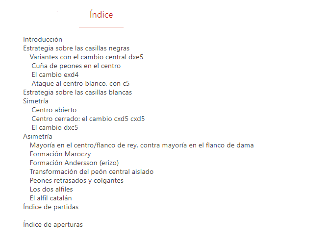 La Planificación del final II en aperturas cerradas
