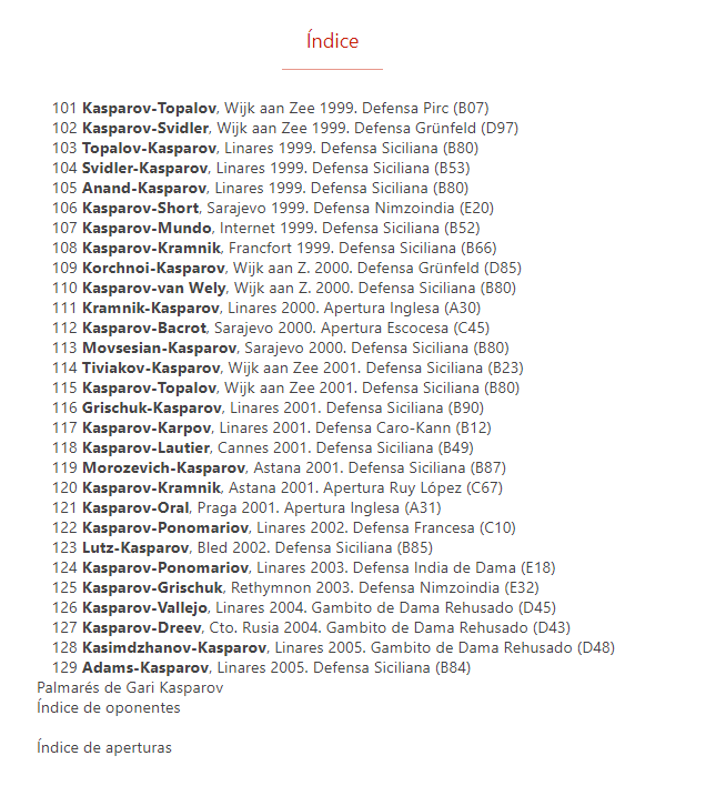 Las mejores partidas de Gari Kasparov Tomo II