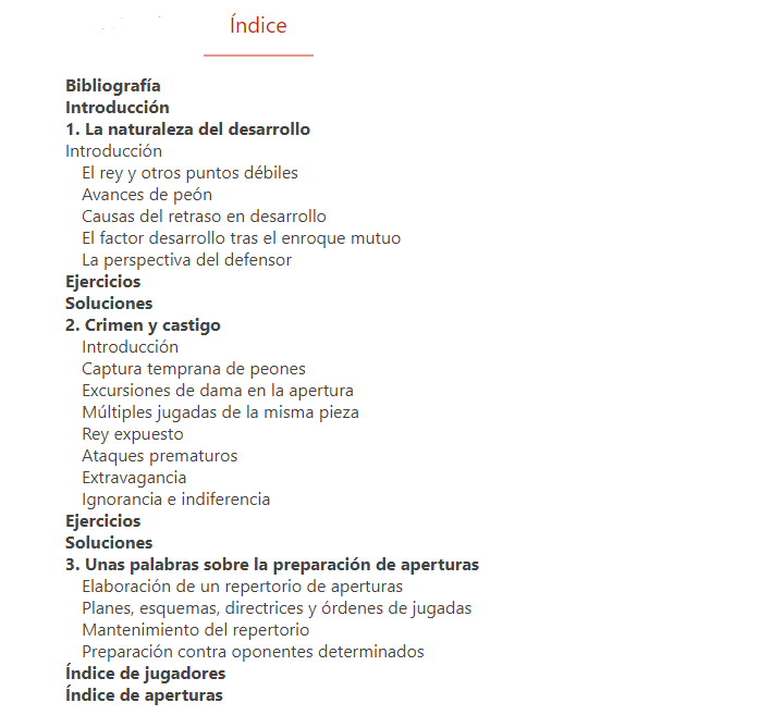 Estrategia en la Apertura I