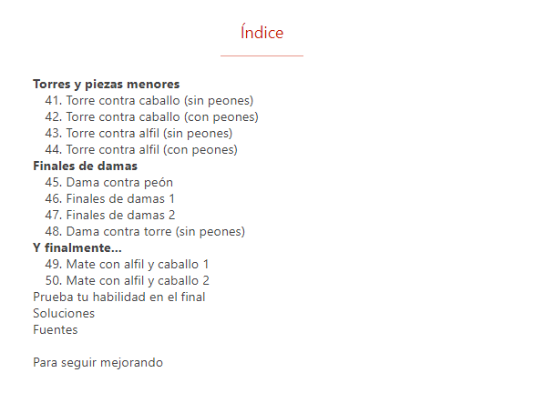 Finales de ajedrez para niños