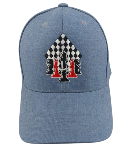 Gorra de Ajedrez celeste