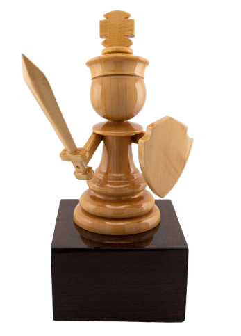 Trofeo Peón Guerrero con corona