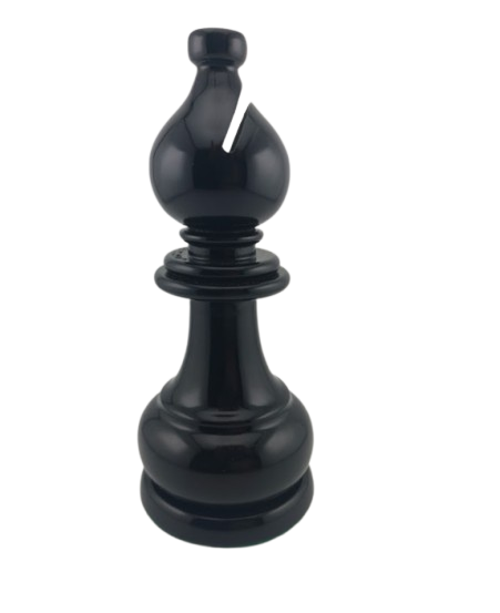 Pieza decorativa Alfil negro