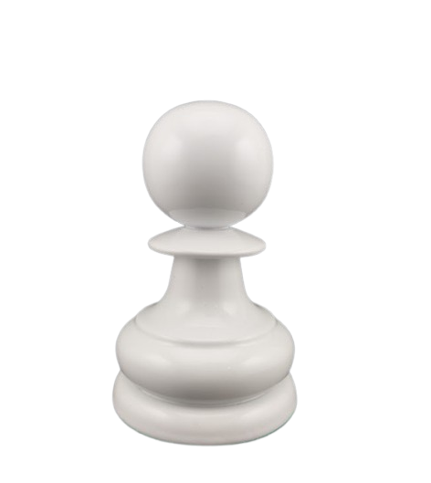 Pieza decorativa Peón blanco